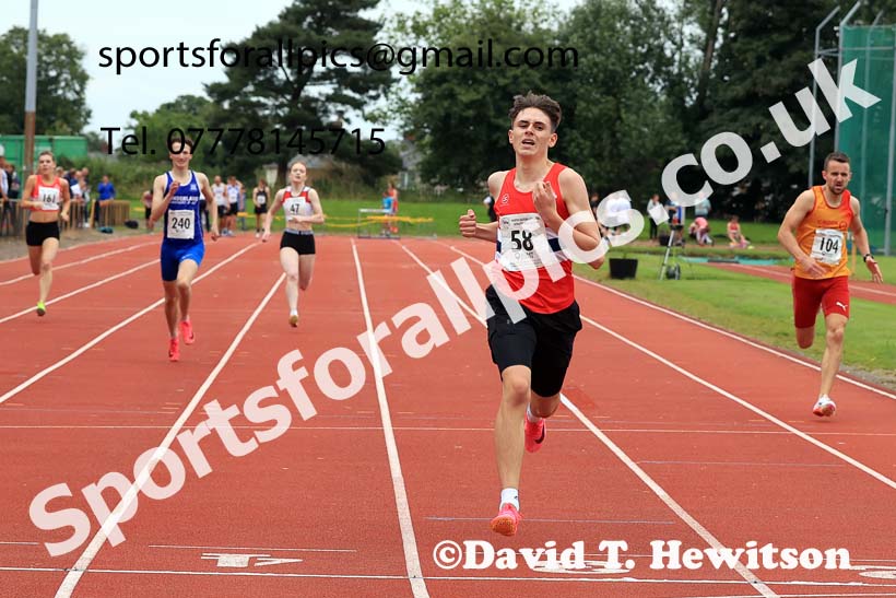 The 100 metres, Wednesday, july 24th, 2024 NEGP 5, Monkton Stadium.  Photo: David T. Hewitson/Sports for All Pics